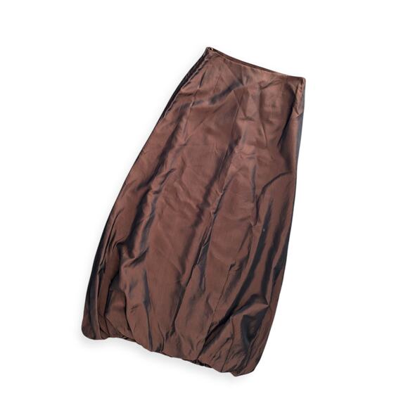 90's Olsen Collection Skirt US 6 brown blue damask color shift - Picture 4 of 7